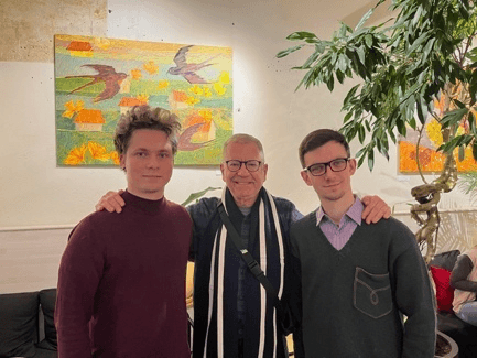 Canon Larry Tremsky with Mark Novakovych and Svitlana Pozdnysheva